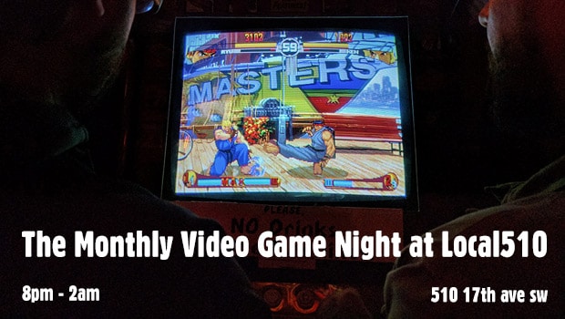 The monthly video game night at Local510