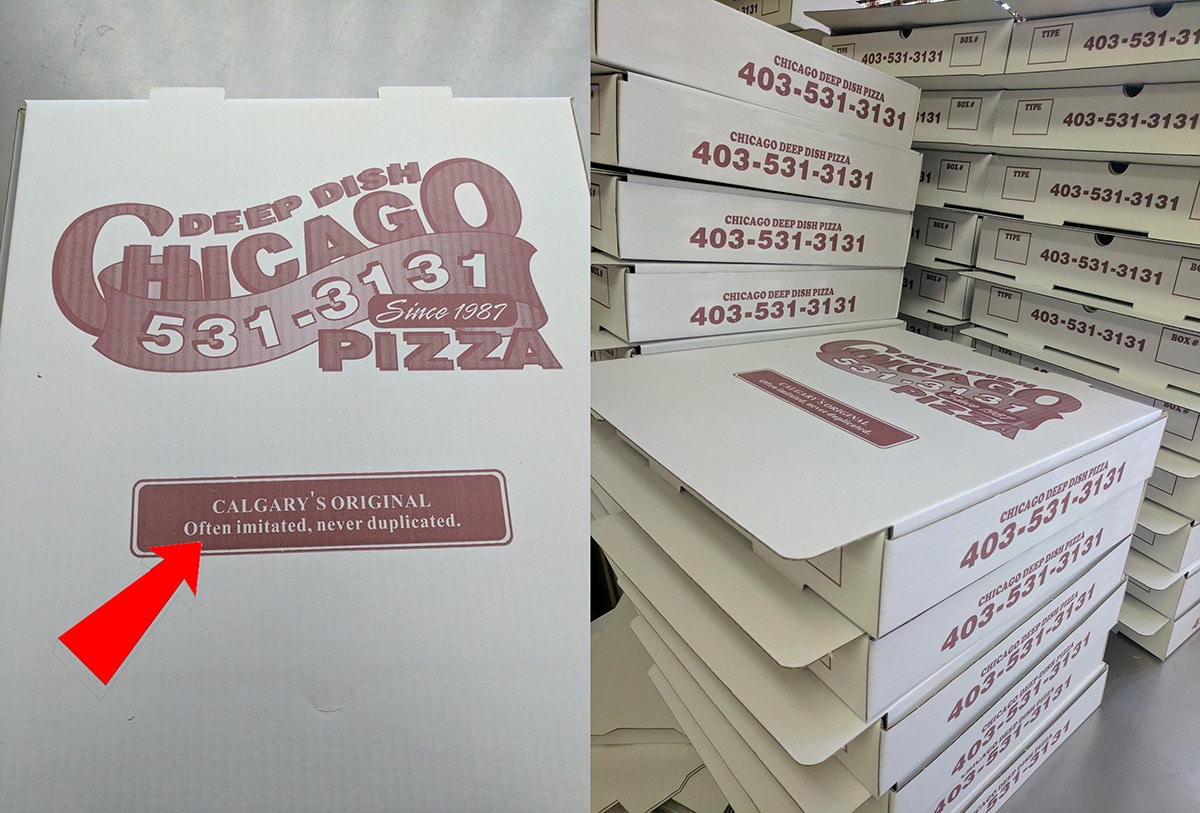 Chicago Deep Dish Pizza Boxes