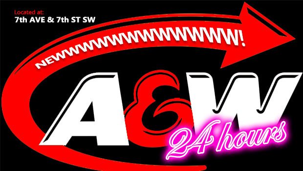 A&W just opened a new restaurant in downtown Calgary. 7th & 7th sw!