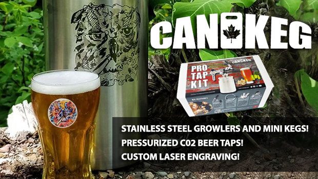 CanKeg: custom stainless steel growlers and mini kegs + C02 taps!