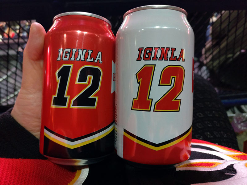 Iginla Beer Cans