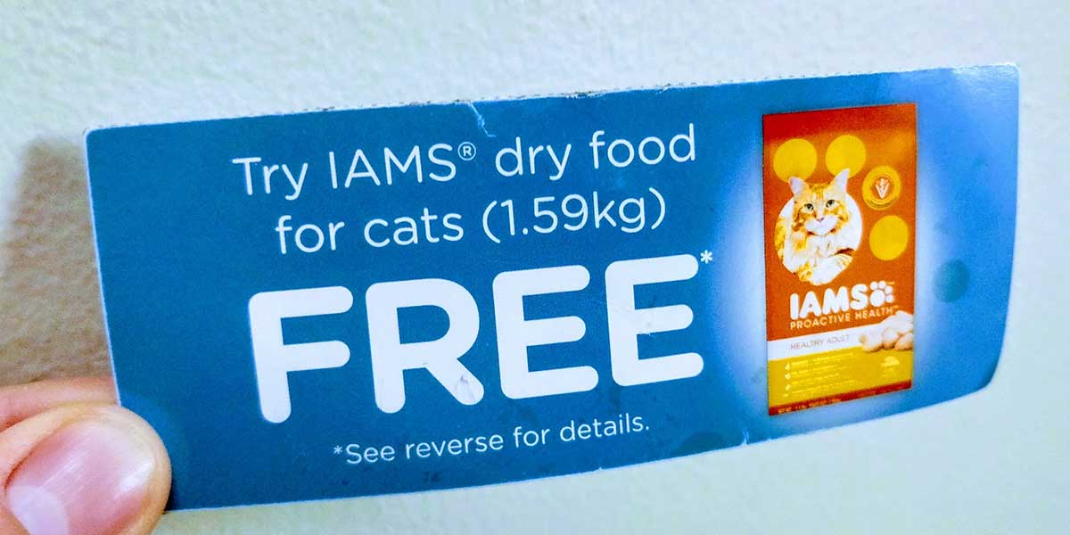 Free cat food iams
