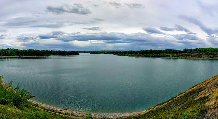 Fishing Glenmore Reservoir panorama