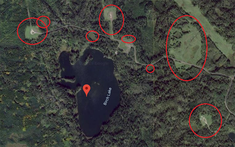 Camping Birch Lake locations
