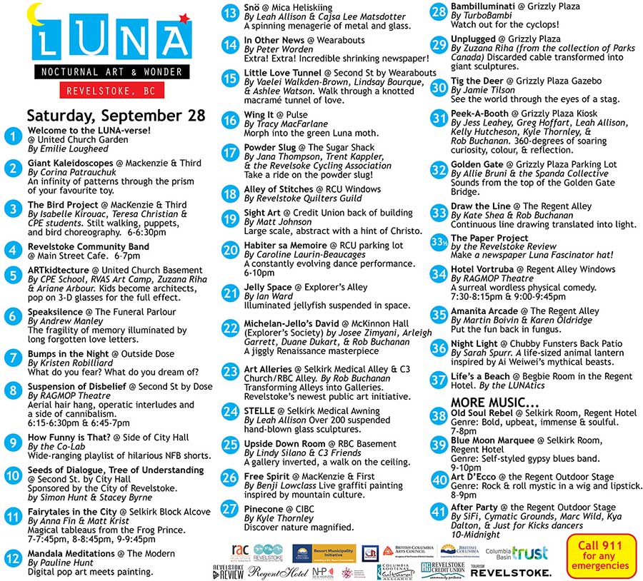 LUNA Art Festival map