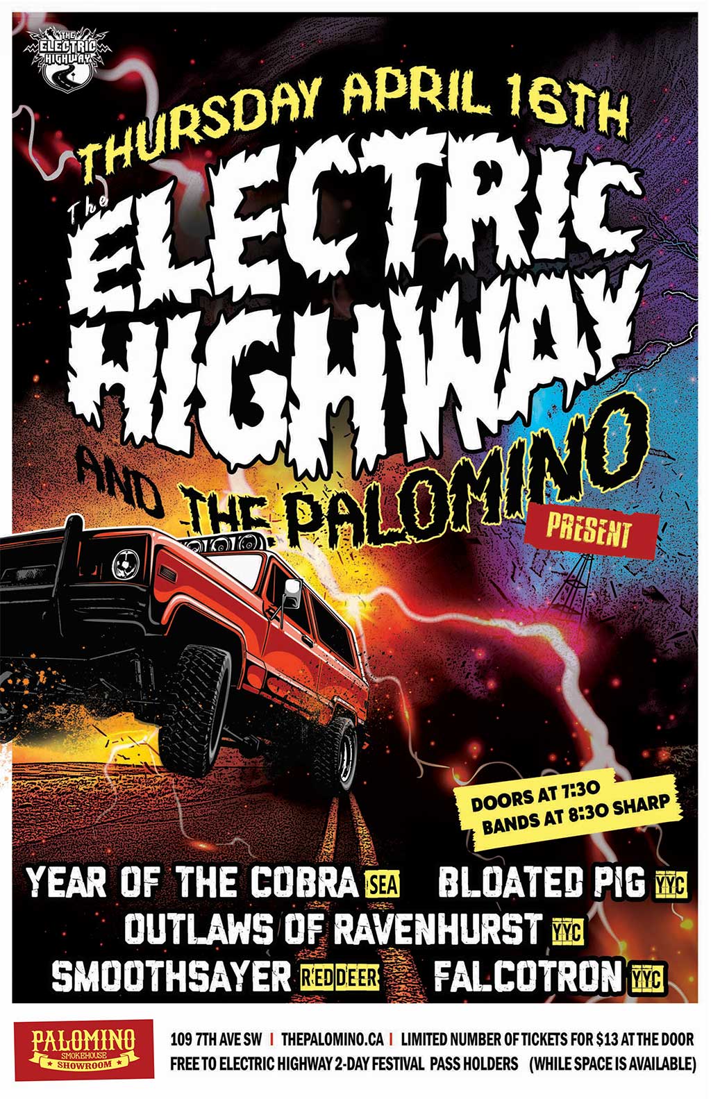 The Electric Highway Festival Kickoff Party Poster