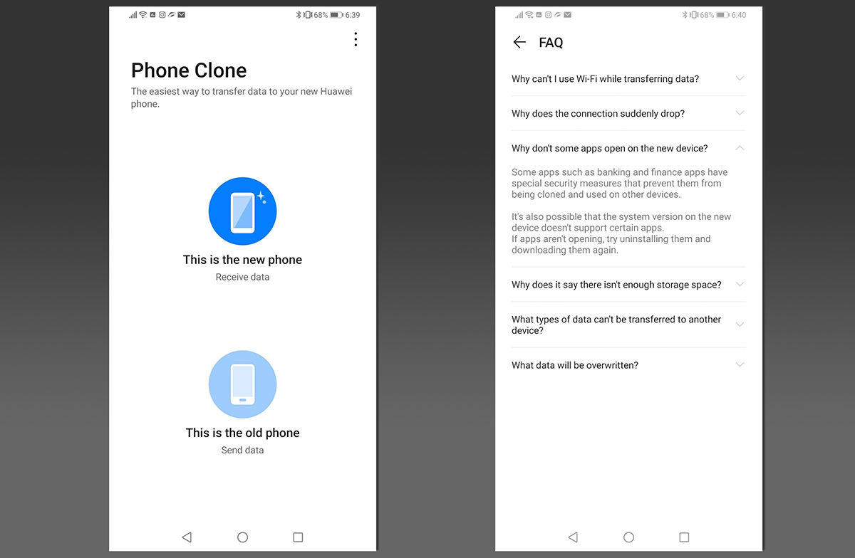 Phone Clone, an app from Huawei to copy over apps from an existing phone to a new Huawei device. Works great on Huawei Mate 30 Pro and P40 pro devices!