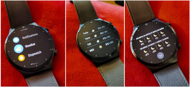 huawei watch 2 weather celsius